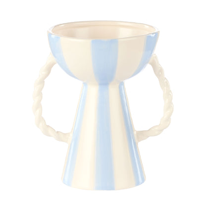 Emporium Lulu Coil Stripe Vase Blue