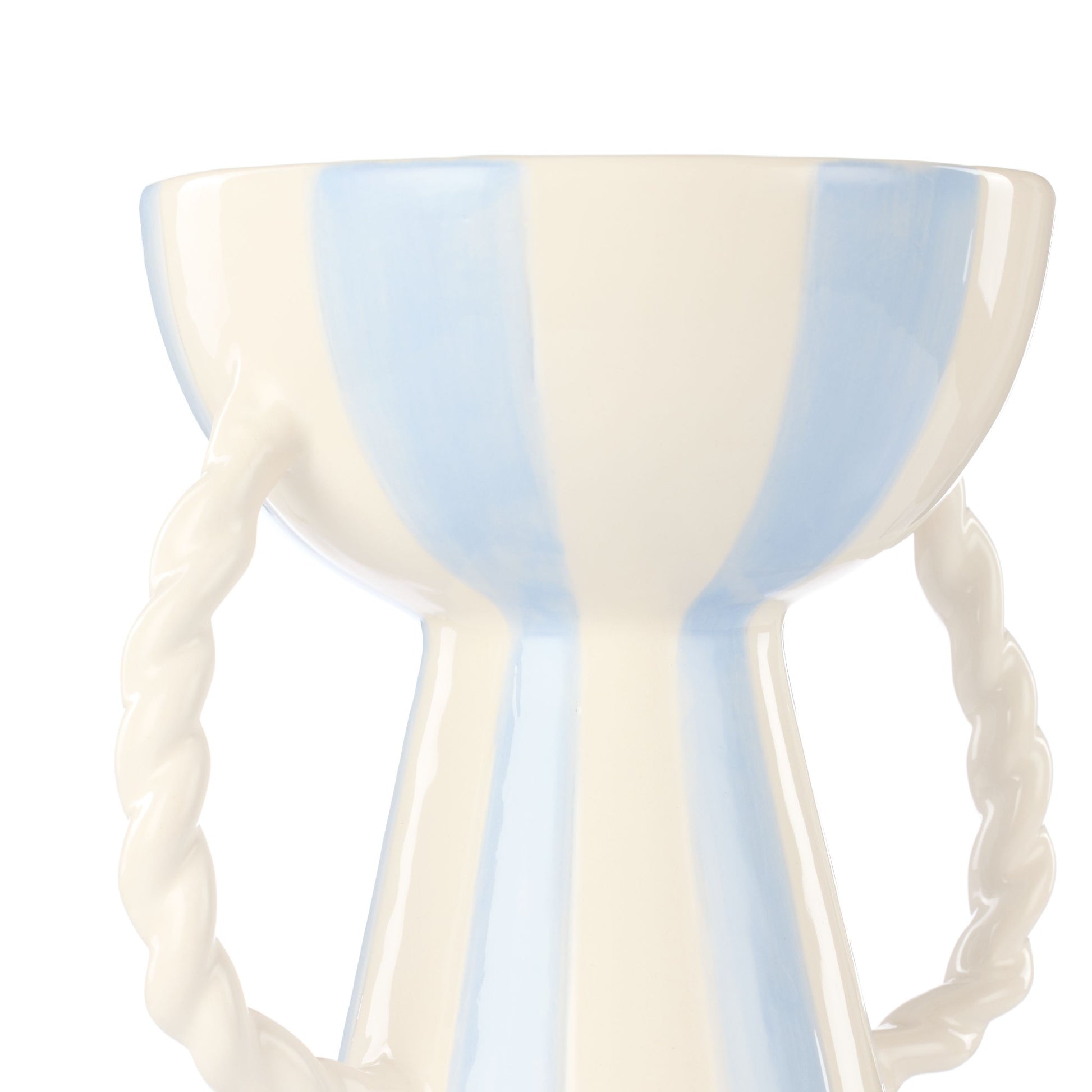 Emporium Lulu Coil Stripe Vase Blue