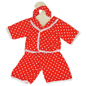 Dolls Red Pj's With Lace Trim