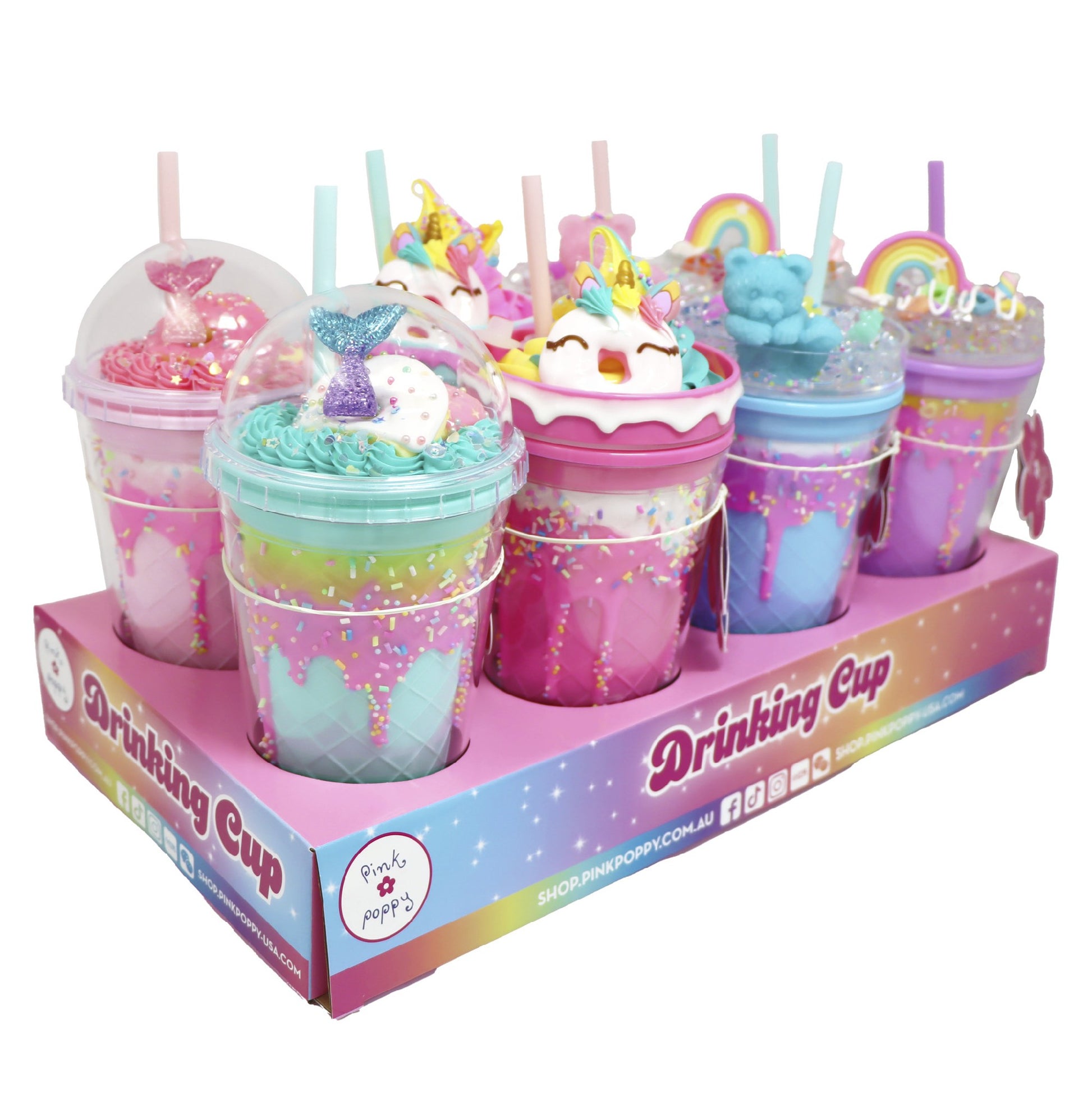 Unicorn Donut Drinking Cup Blue