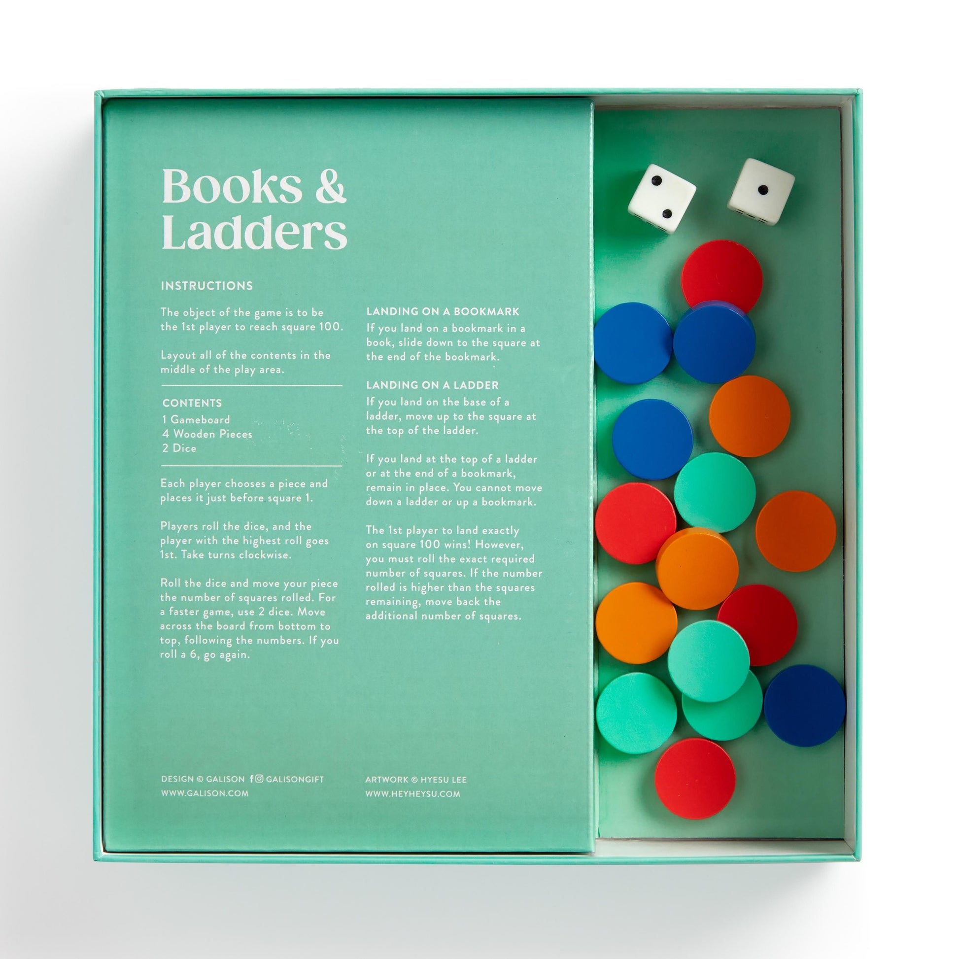 Books & Ladders Classic Board Game- Galison