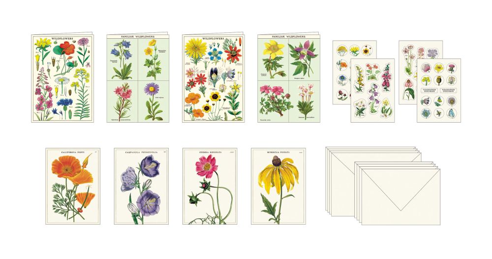 Cavallini Stationary Set Wildflowers