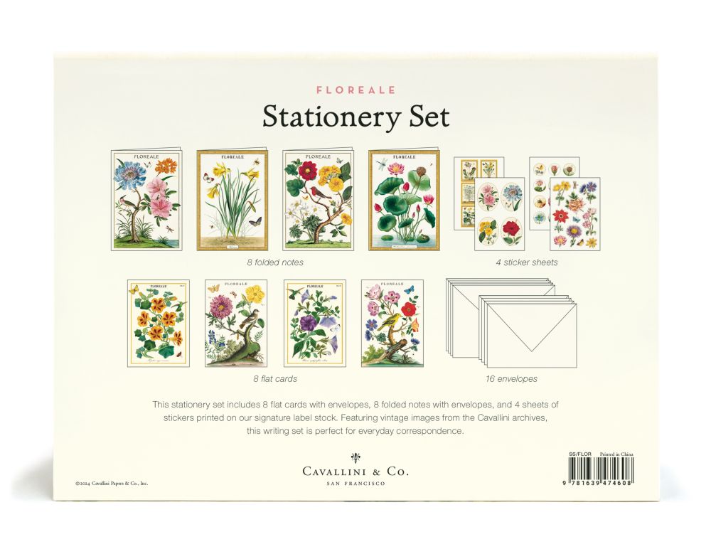 Cavallini Stationary Set Floreale