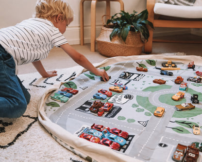 Play Pouch Wow Town Track Storage & Plat Mat