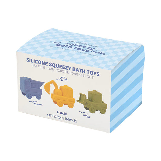 Silicone Squeezy Bath Toys - Truck 3pc