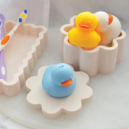 Silicone Squeezy Bath Toys - Duck 3pc - Annabel Trends