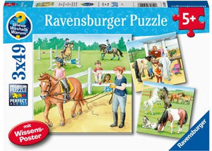 Puzzle A Day At The Stables 3x49pc