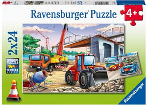 Puzzle 2x24 Construction And Cars Age 4+