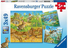 Load image into Gallery viewer, Puzzle 3x49 Animals In Their Habitats
