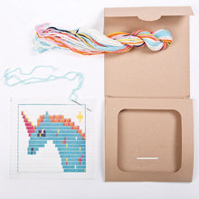 Load image into Gallery viewer, Needlepoint Unicorn Picture Frame Kit
