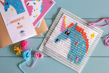 Load image into Gallery viewer, Needlepoint Unicorn Picture Frame Kit
