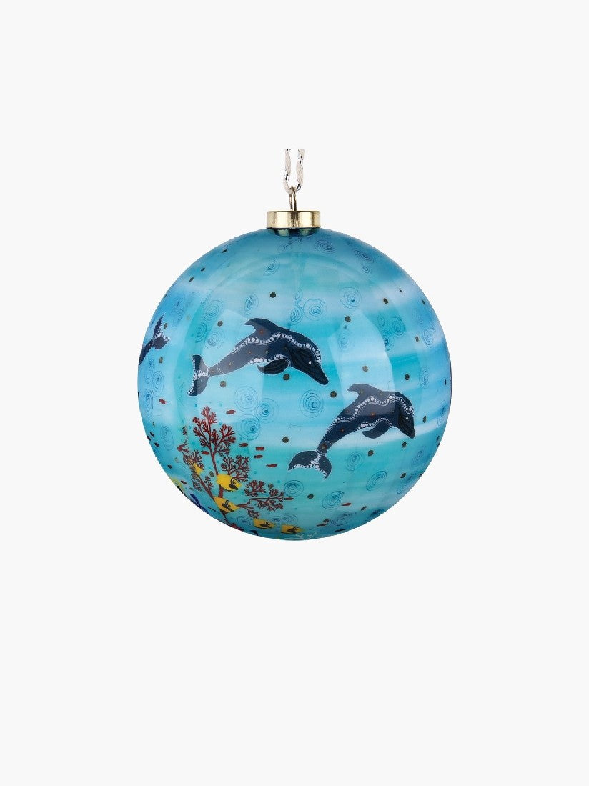CHRISTMAS BAUBLE DEPTHS OF DOLPHINS